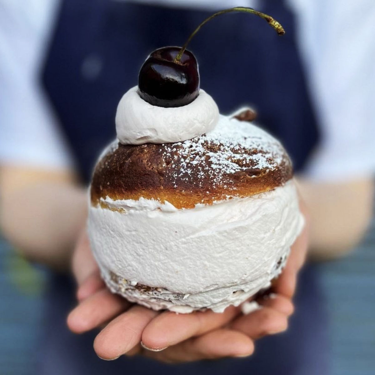 Black cherry beignet